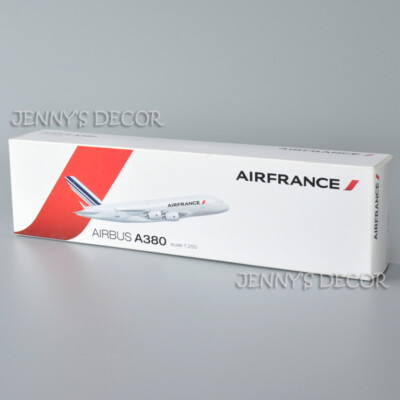 1:250 Scale Model Plane Toy Airbus A380 Air France Airliner