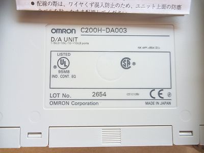 Omron C200H-DA003/C200HDA003 D/A Analog Module 
