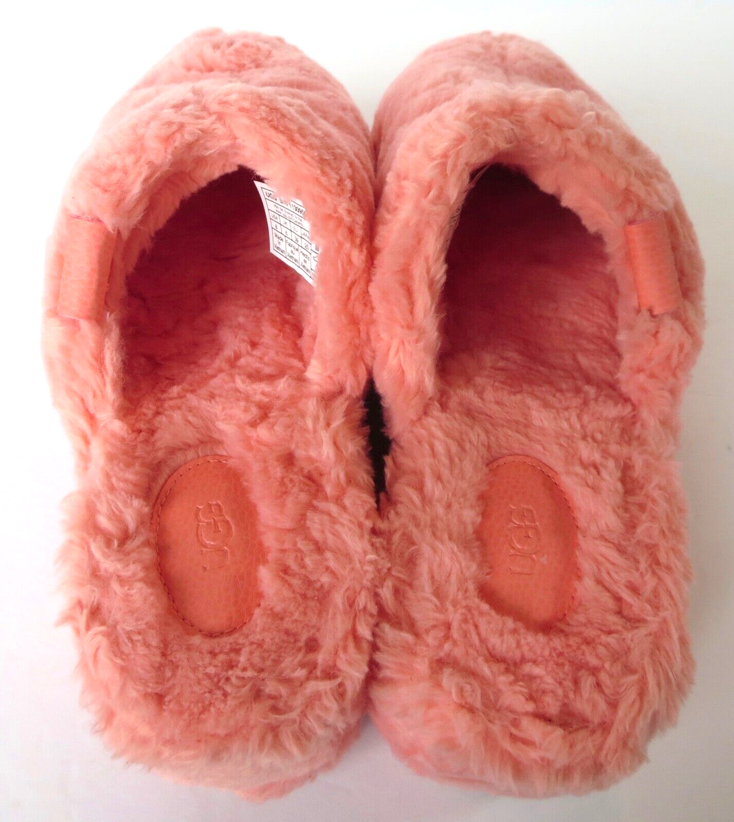 Ugg Fuzz Sugar Clogs (8) Slippers Shoes Womens NEW 1130950 Peach