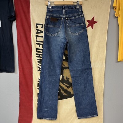 Vintage 40s 50s Lee Jeans Crotch Rivet Size 24 x 30 Sanforized