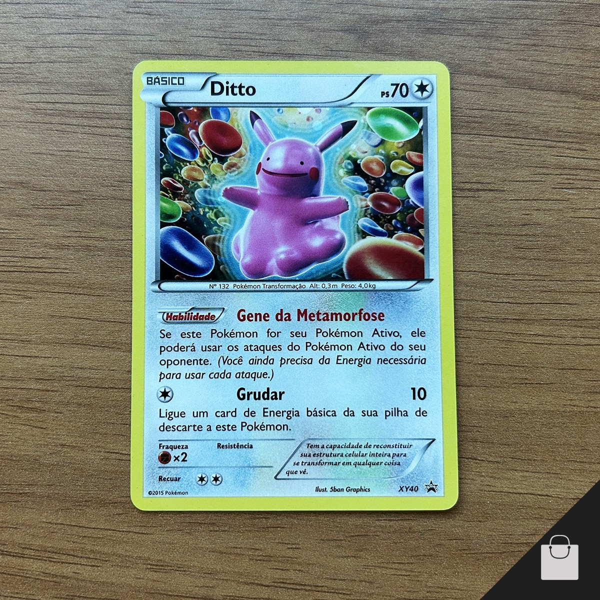 Ditto XY40 XY Promo Holo Cosmos Swirl Pokemon Card Rare 2013