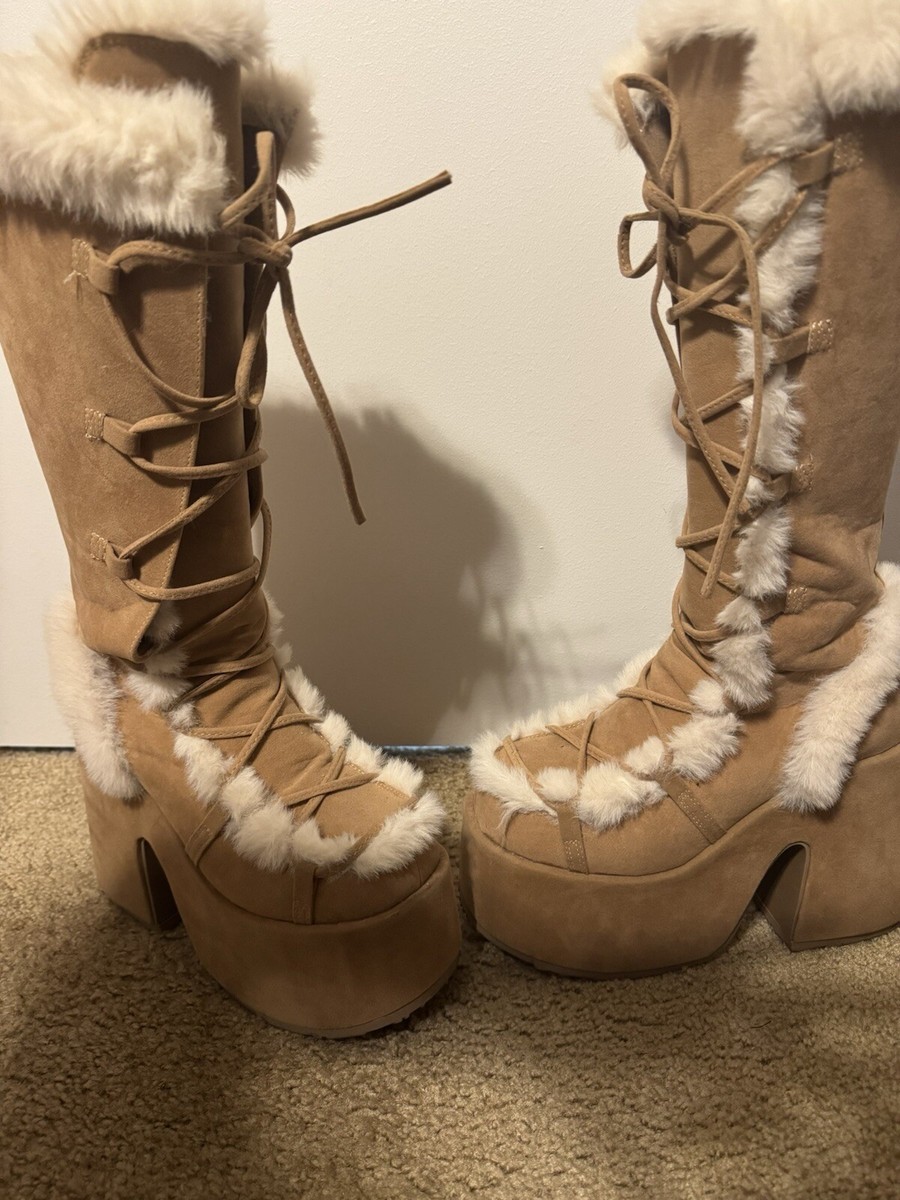 DEMONIA CAMEL-311 Faux Fur 5