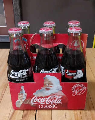 Vintage 1993 Season's Greeting Coke Coca-Cola 6 Pack Bottles | eBay