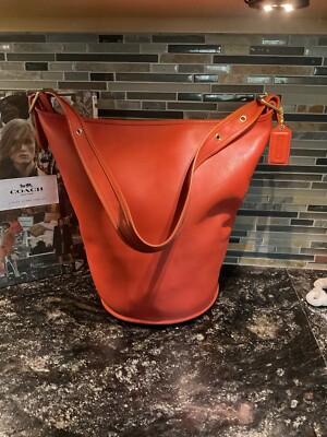 Coach Limited Ed. Legacy XL Glovetanned Leather Bucket Duffle Bag