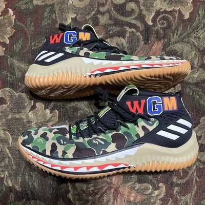 adidas A Bathing Ape x Dame 4 Green Camo for Sale | Authenticity