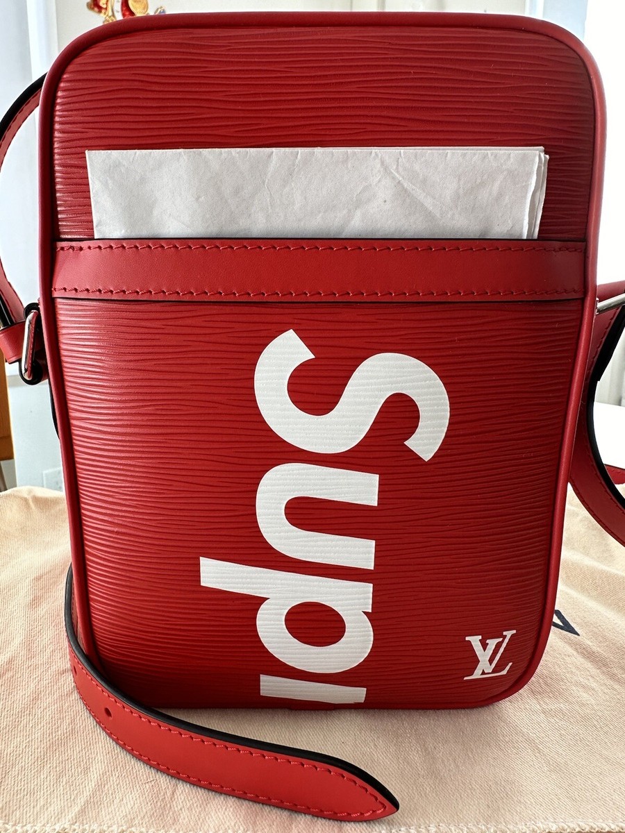 Louis Vuitton x Supreme Epi Danube Red Crossbody Shoulder Bag