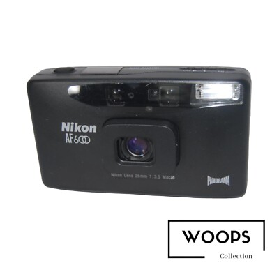 Nikon AF600 Panorama Black 35mm Point & Shoot Film Camera | eBay