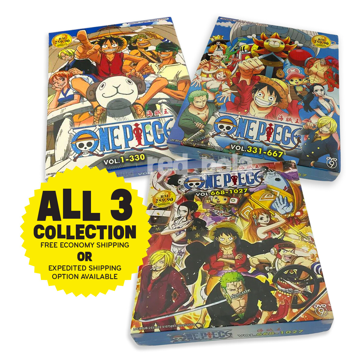 DVD Anime ONE PIECE Complete Series (Vol 1 - 1027 End) Movie 1-15