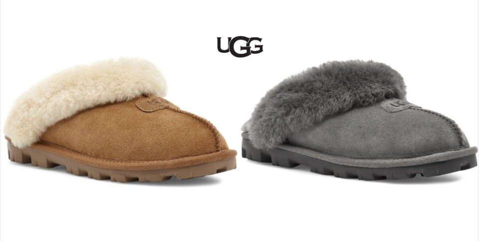 UGG Women Coquette Slipper 5125, Chestnut & Grey, Twinface