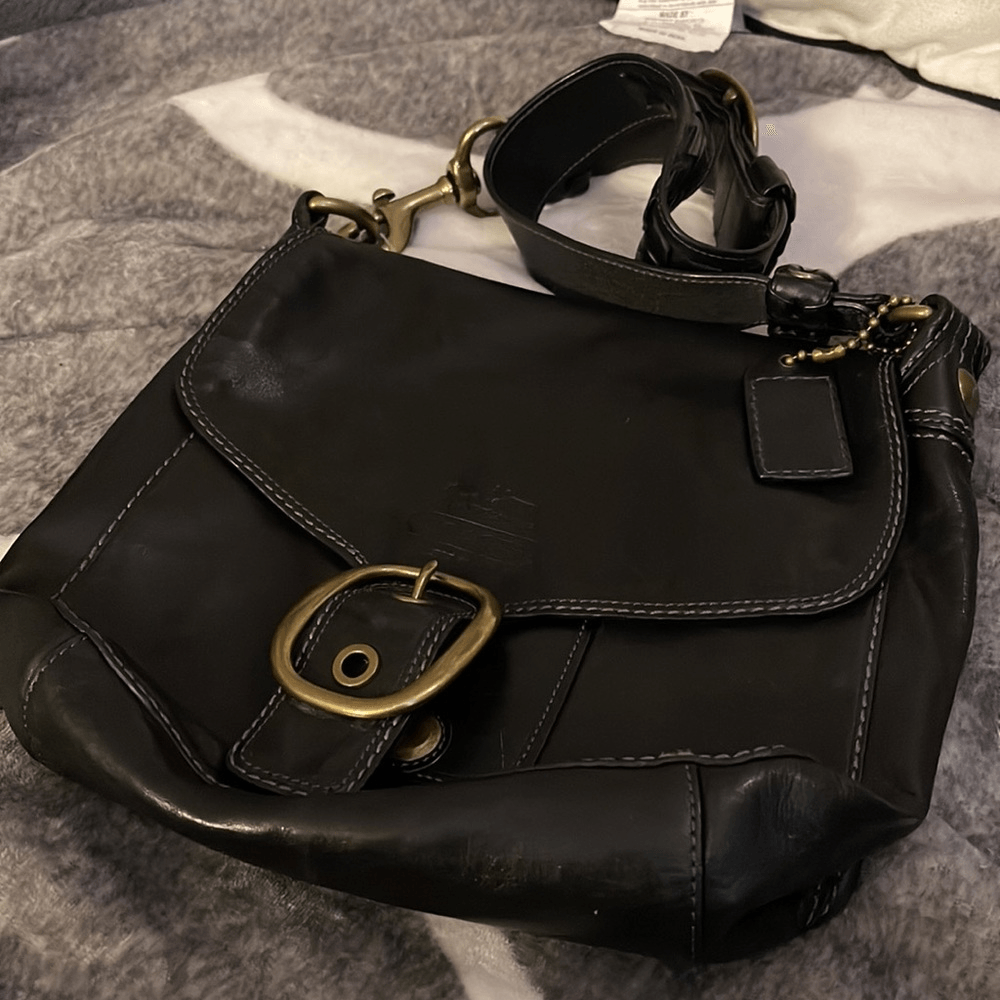 Coach Bleecker Leather Flap Large Shoulder Bag SKU 78660 | eBay