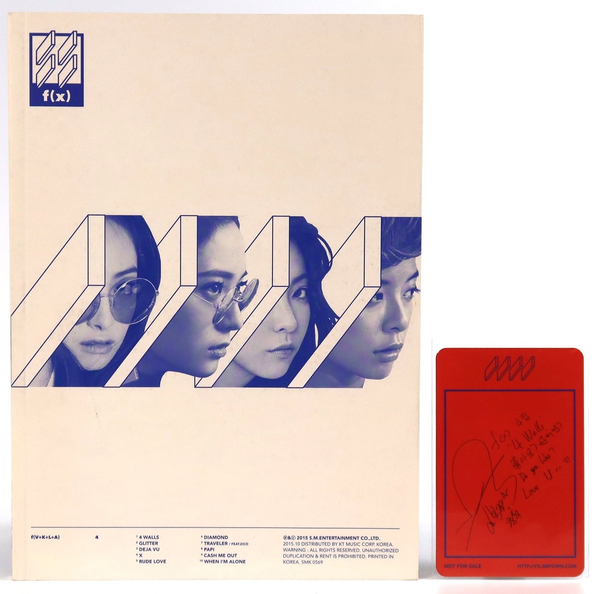 f(x) - 4 Walls CD Album Amber Version + Victoria PC FX K-Pop 2015