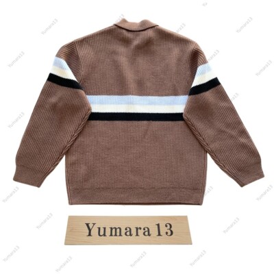 Supreme Small Box Polo Sweater FW23 4colors Black Ivory Grey Brown