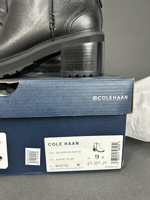 Woman's Boots Cole Haan Gillian Lug Bootie Black Leather
