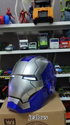 AUTOKING Iron Man MK5 1:1 Helmet Blue Ver Wearable Voice-control