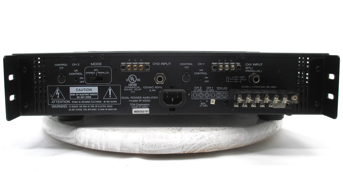 TOA Electronics IP-300D Two-Channel Power Amplifier 450W/CH @ 4