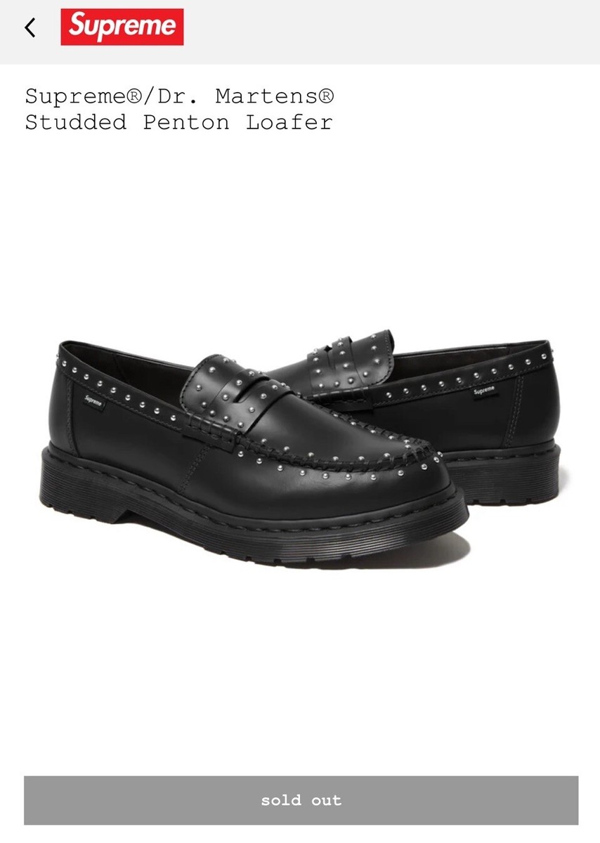 SUPREME x DR MARTENS PENTON STUDDED LOAFER BLACK SS25 41873001