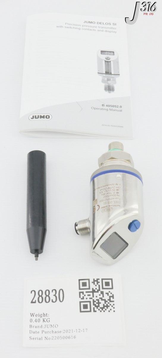 28830 JUMO PRECISION PRESSURE TRANSMITTER, 405052.0 (NEW) 405052