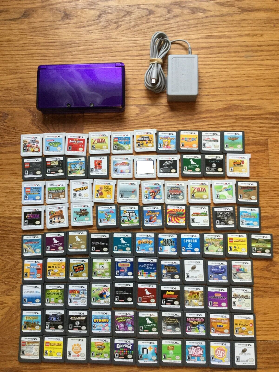 Nintendo 3DS Midnight Purple Handheld System + CHOOSE 1 GAME