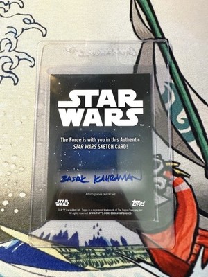 2024 Topps Star Wars Galaxy Chrome Sketch Jabba The Hutt Auto
