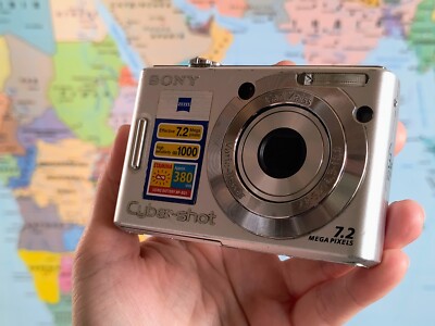 Sony Cyber-Shot DSC-W35 7.2MP Digital Camera - Silver Fully