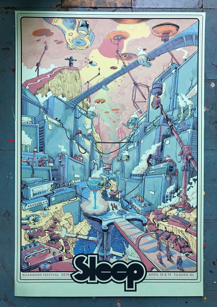 Sleep Band Roadburn Tilburg Tour Dave Kloc Artist Proof Poster S/N