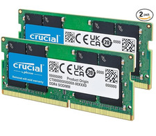 Crucial 32GB (2x16GB) 3200MHz 260-pin SODIMM DDR4 RAM Memory Kit