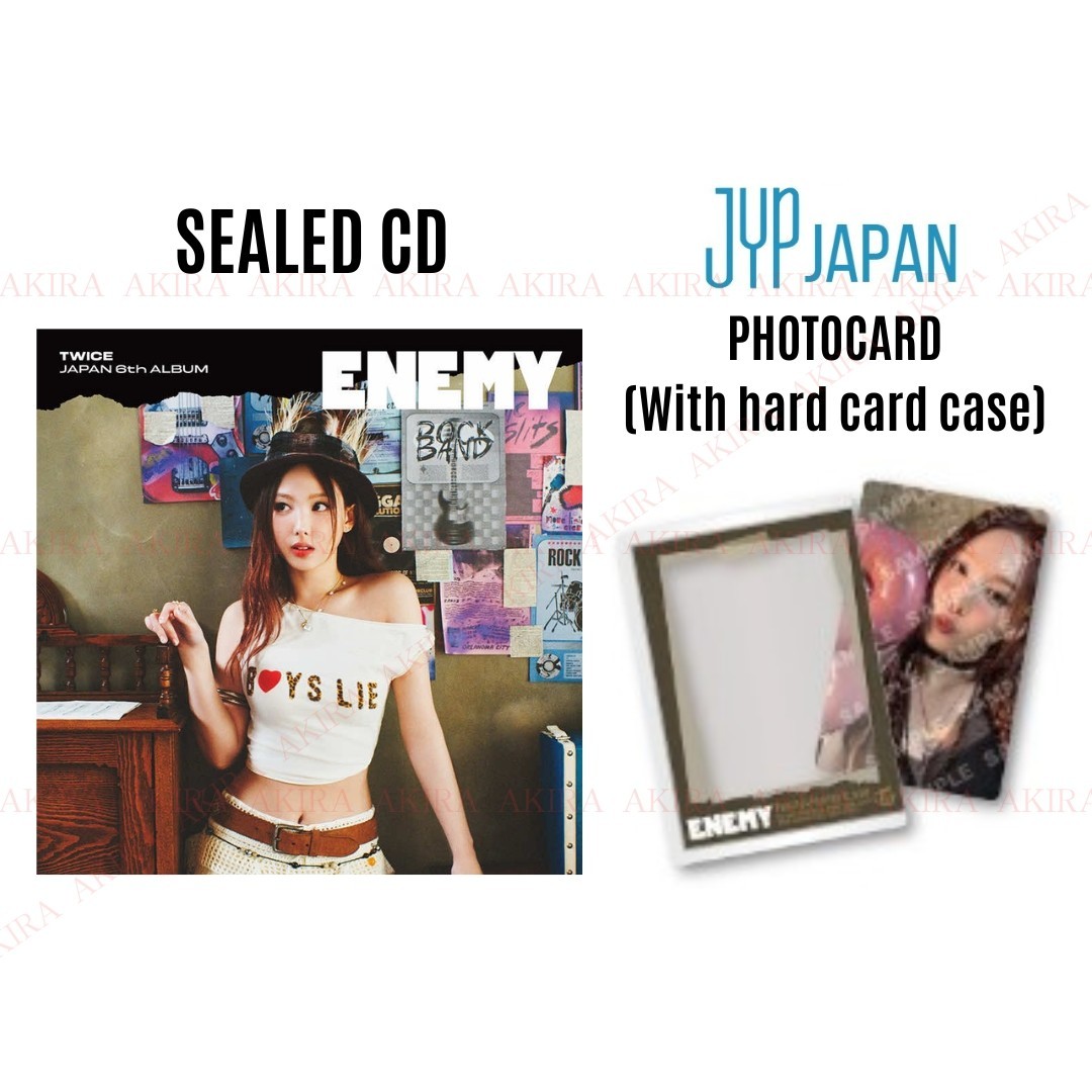 TWICE ENEMY SOLO ver. SEALED CD + JYP POB PHOTOCARD & CARD CASE
