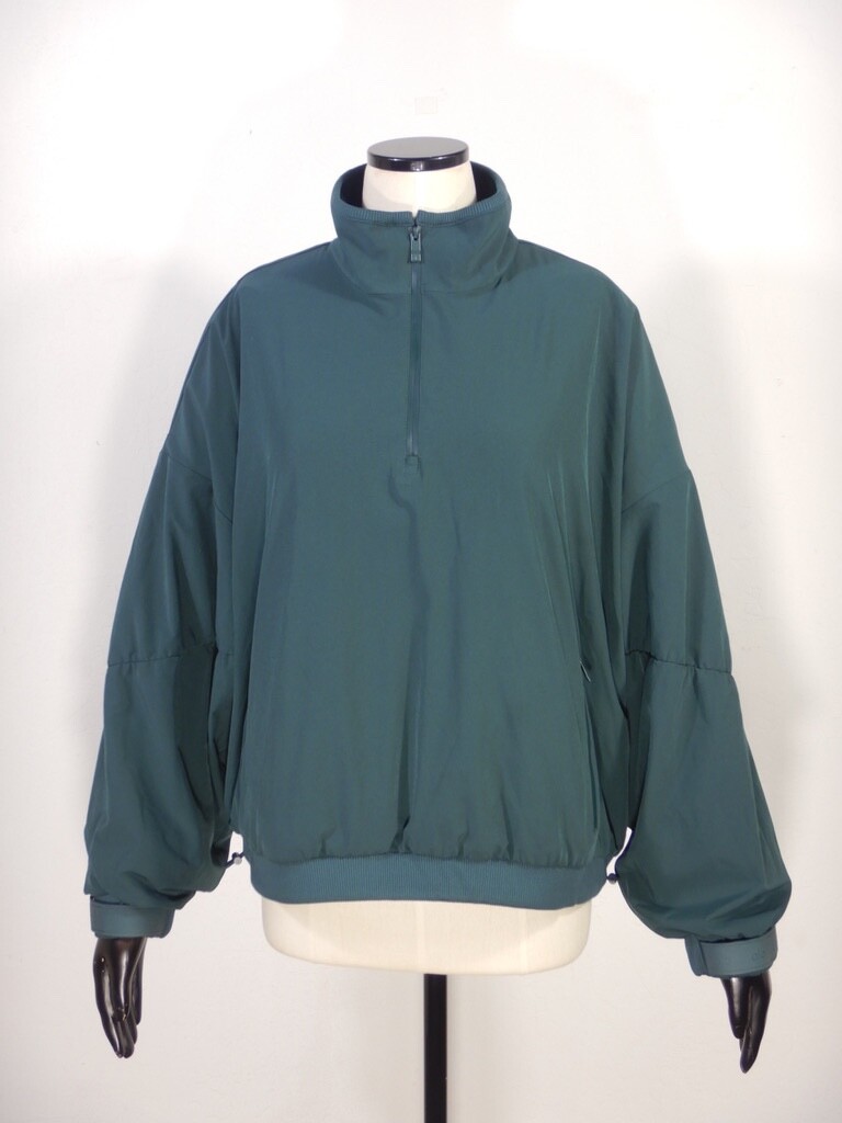 ALO Pullover Half Zip CROPPED ELEVATION COVERUP Midnight Green