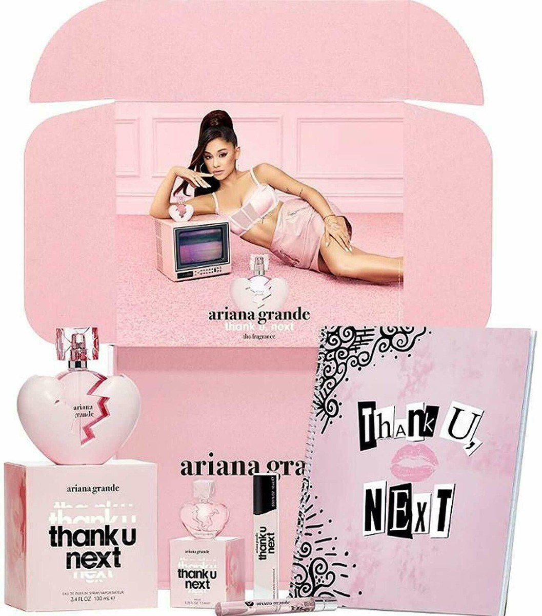 ARIANA GRANDE Thank U Next Fan Box ~ 4 Piece Gift Set 3.4oz EDP
