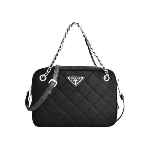 PRADA Shoulder bag chain nylon Black B4394 Used | eBay