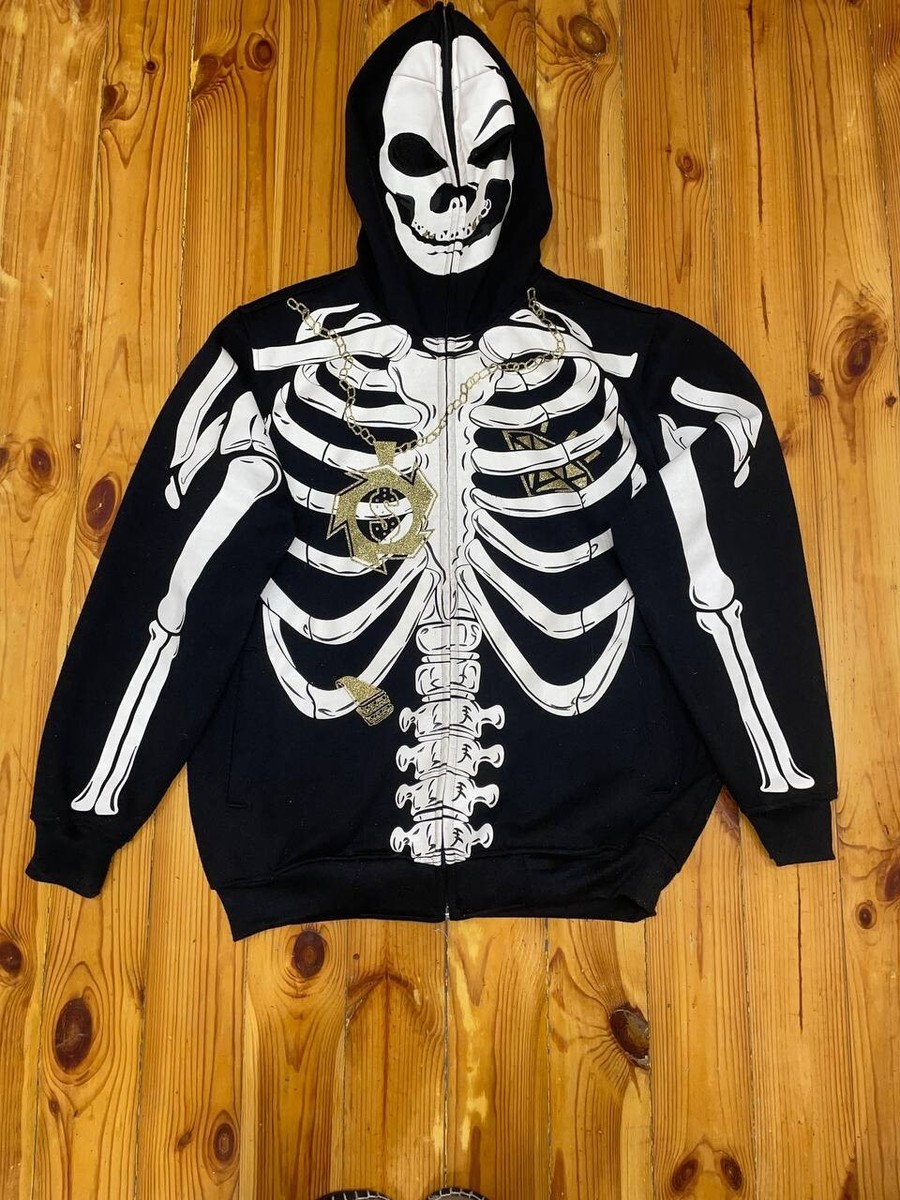 Y2k vintage full zip sweatshirt RAW BLUE Skeleton ed hardy | eBay