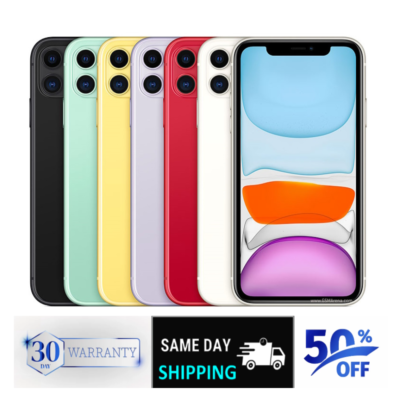 Apple iPhone 11 Black Purple Red 64GB 128GB iOS Unlocked GSM CDMA