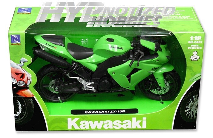 NEW RAY 1:12 2006 KAWASAKI ZX-10R SPORT BIKE GREEN 42443 | eBay