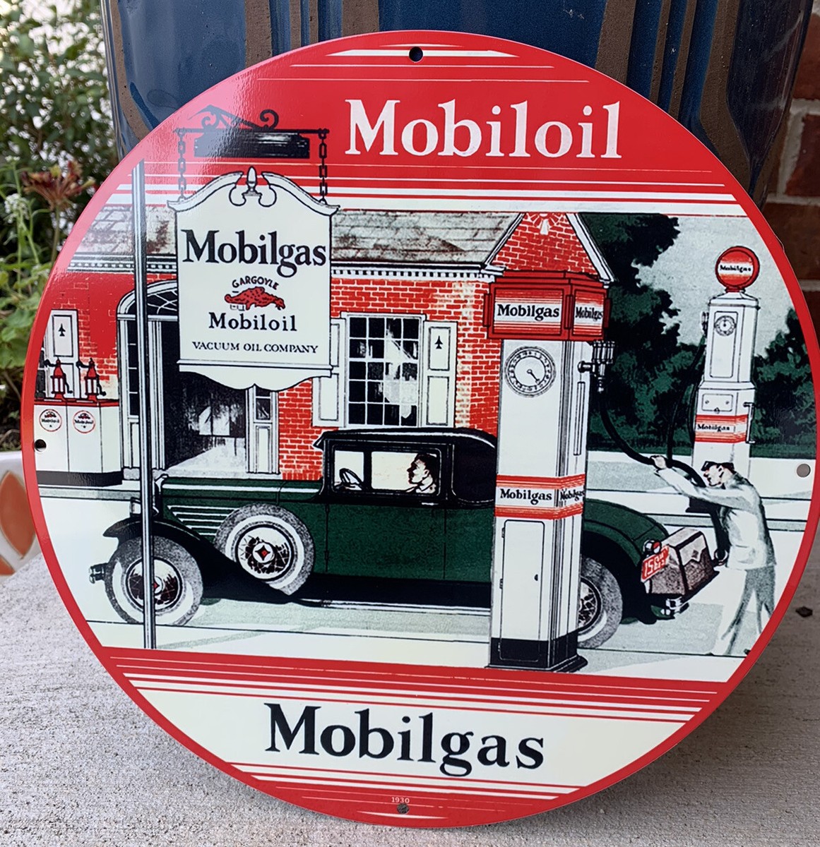 Mobilgas ビンテージ 大型 看板 モービル Mobil gas 幅75cm / ガレージ