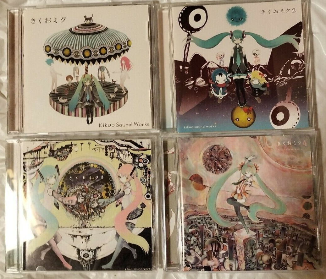 Kikuo CD KIKUO MIKU 1 2 3 4 CDs Hatsune MIKU Japan Vocaloid Set of