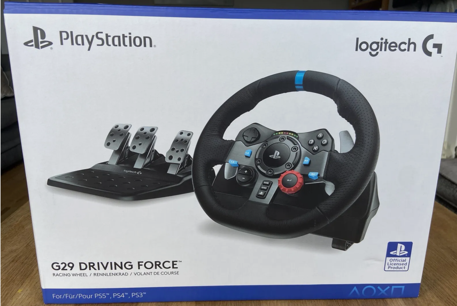 Logitech G29 Driving Force Racing Wheel and Floor Pedals for PS5