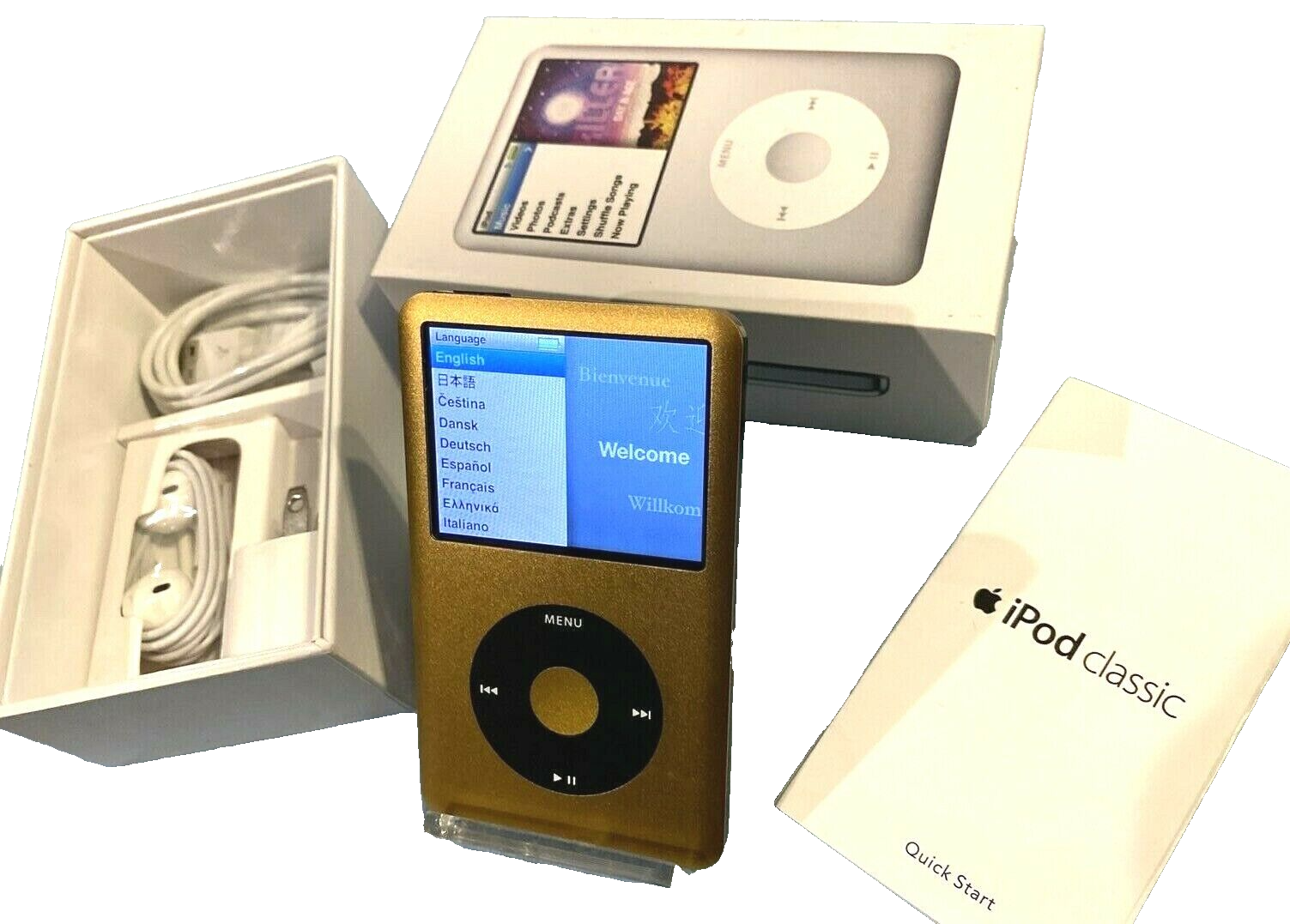 Apple iPod classic 7th Generation Gold Black (256GB) Excellent