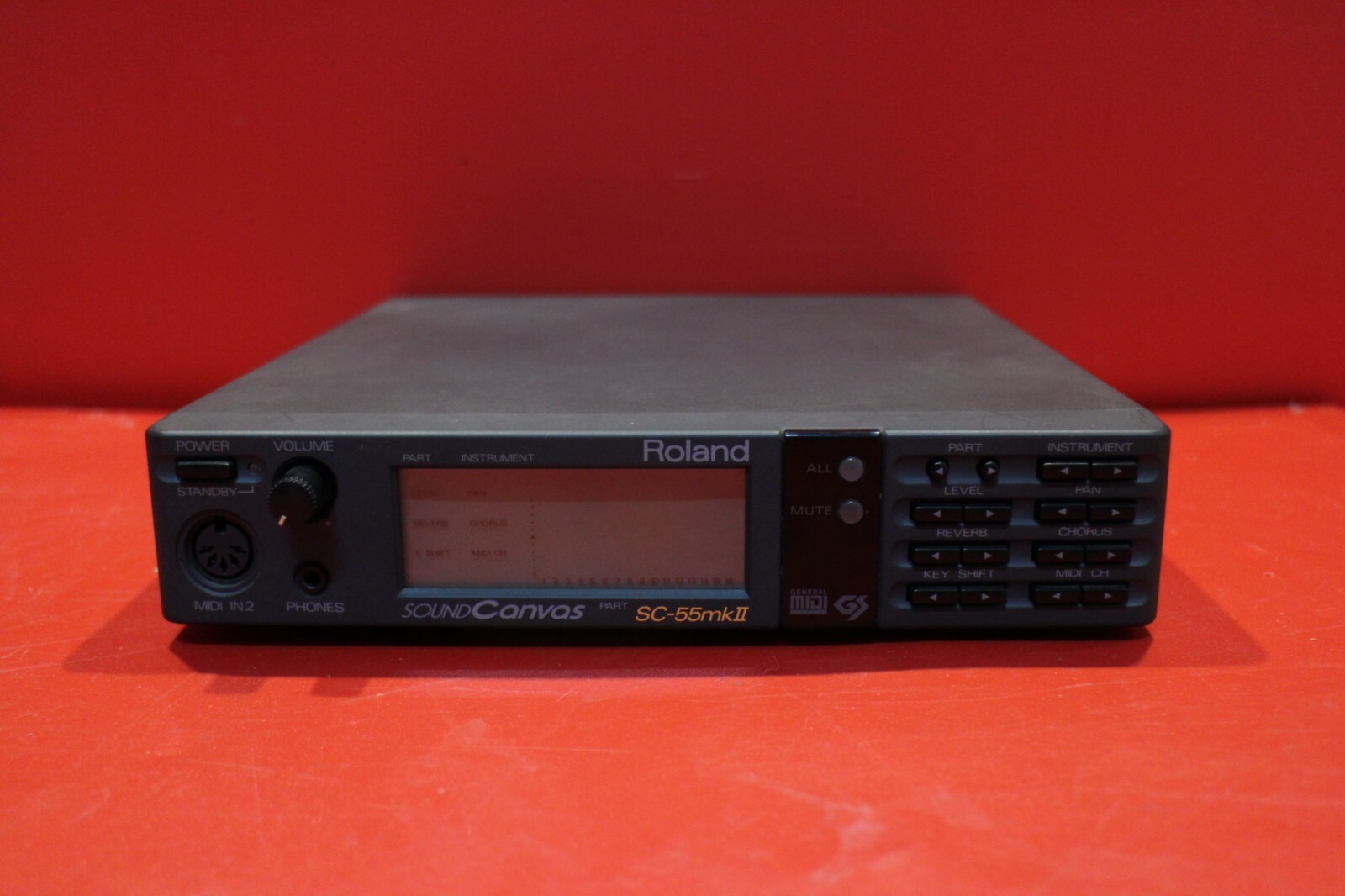 USED Roland SC-55 sc55 mkⅡSound Canvas Module Rack Synth MIDI