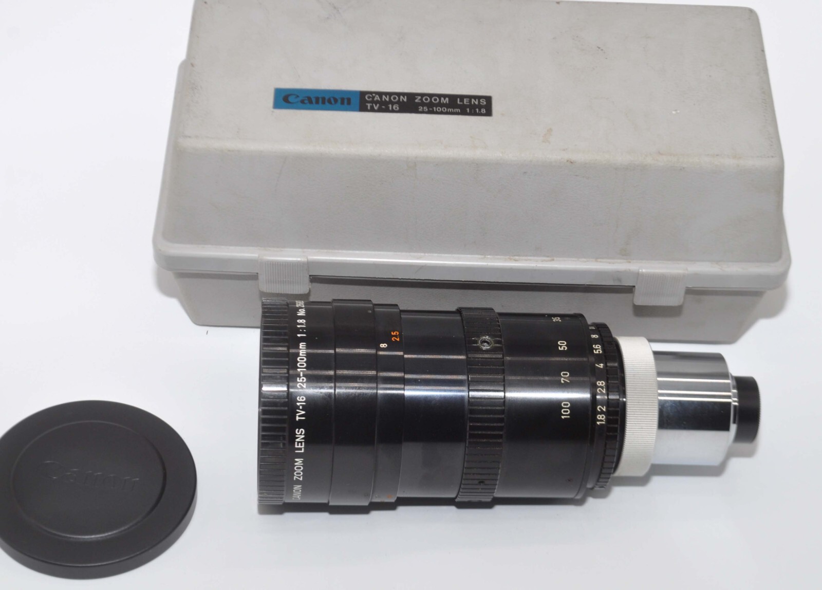 Canon Zoom Tv-16 25-100Mm F/1.8 Lens in Case | eBay