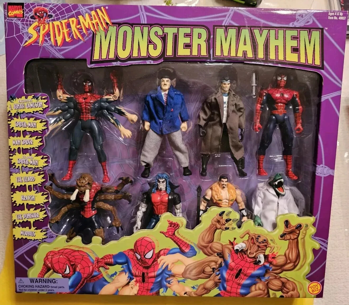 1998 TOY BIZ The Amazing SPIDER-MAN MONSTER MAYHEM 8 FIGURE SET