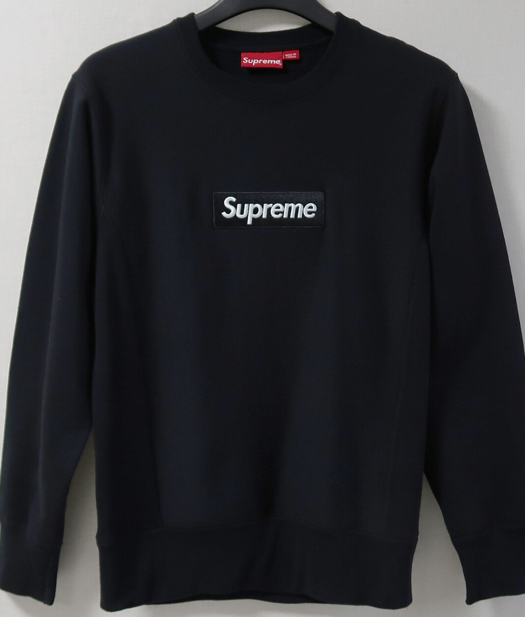 Supreme Box Logo Crewneck Black FW 18 Sweatshirt Small Authentic
