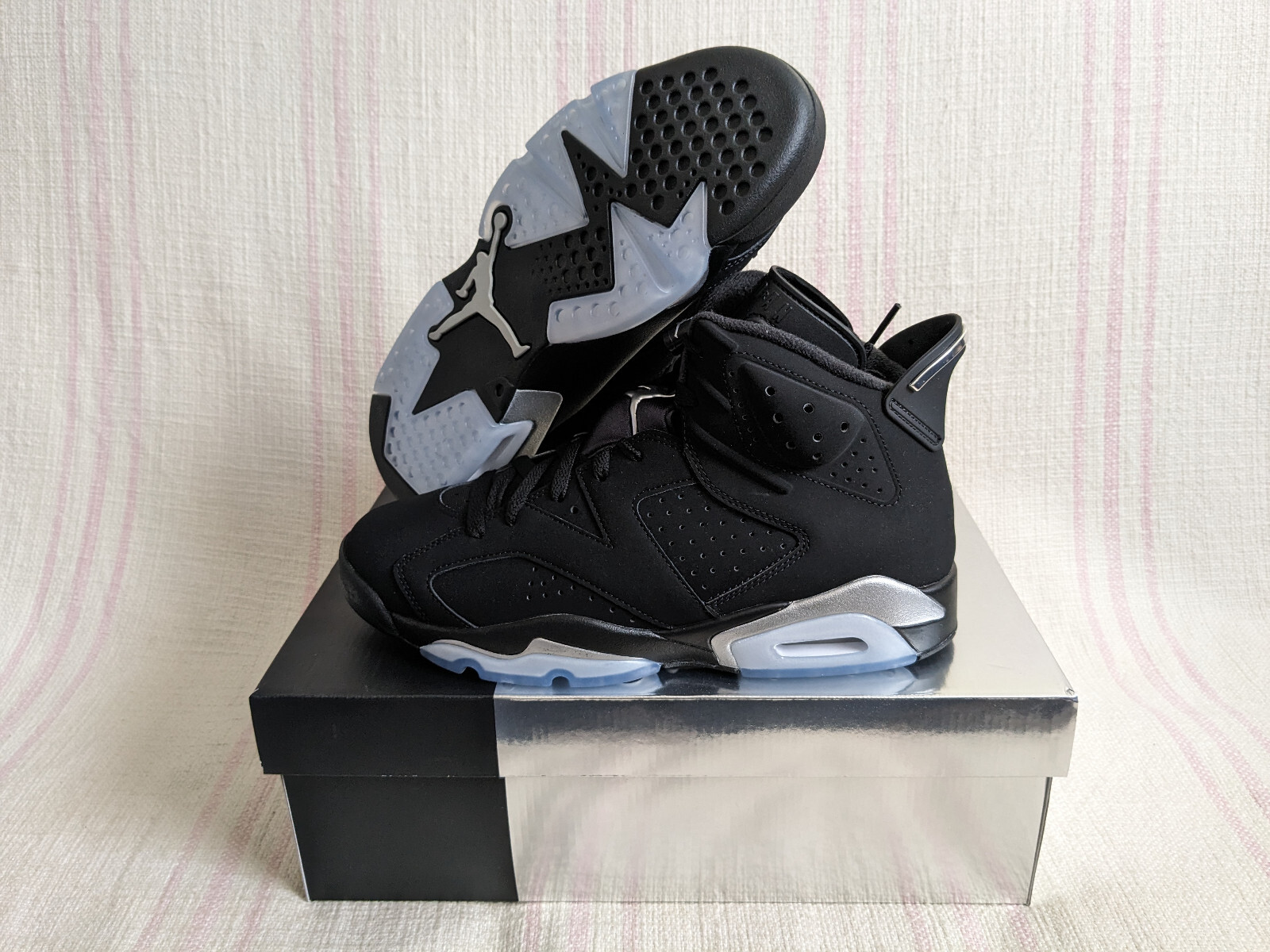 Air Jordan 6 Retro Chrome Black Silver AJ6 AJVI DX2836 001 Men's