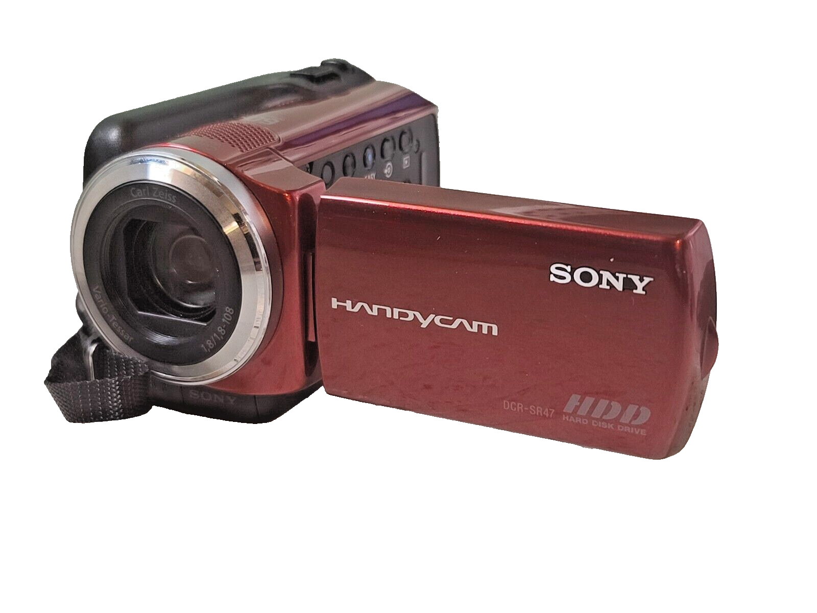 SONY Handycam DCR-SR47 60x Optical Zoom Video Camcorder | Red