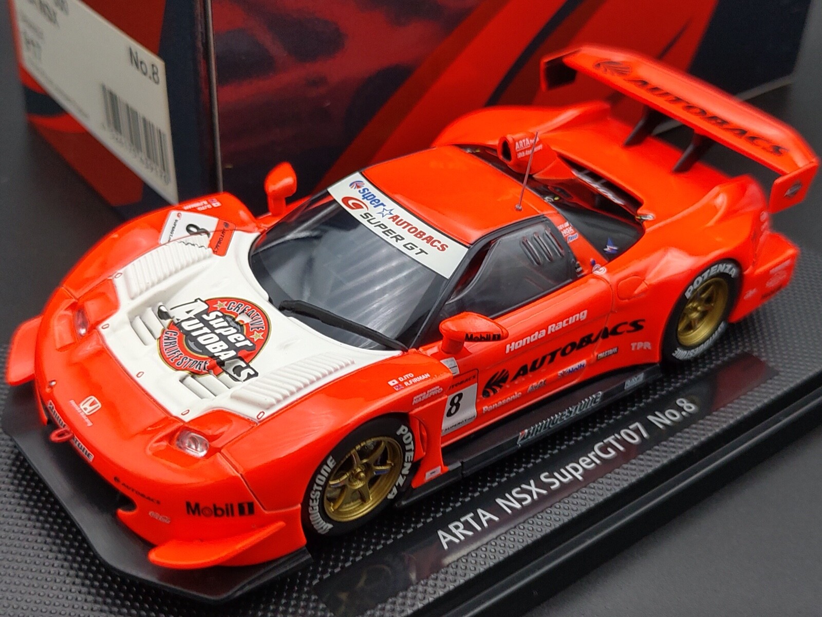 EBBRO 43917 1:43 SCALE ARTA HONDA NSX 2007 SUPER GT 500 #8 DIE