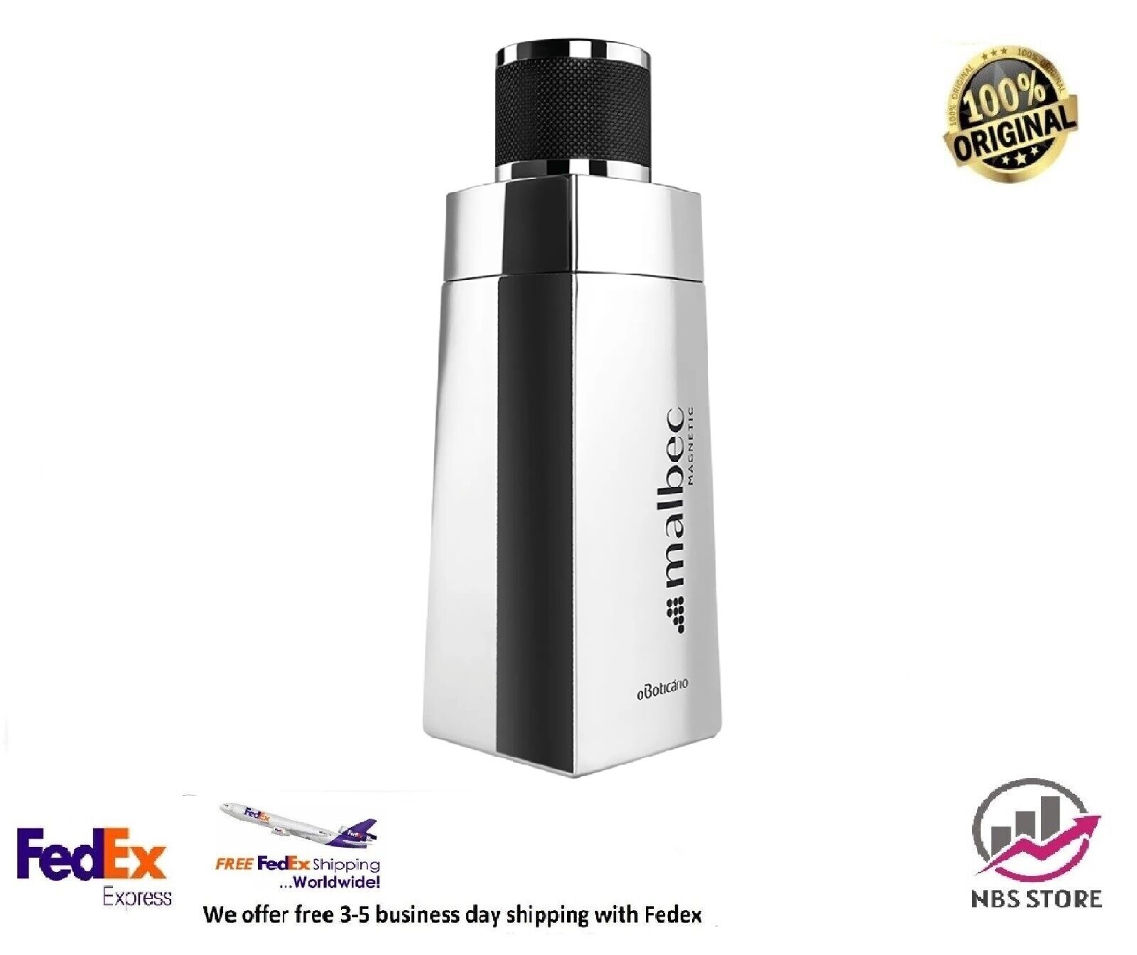 Boticario Malbec Magnetic Cologne Deodorant For Men - 100ml 3.38oz