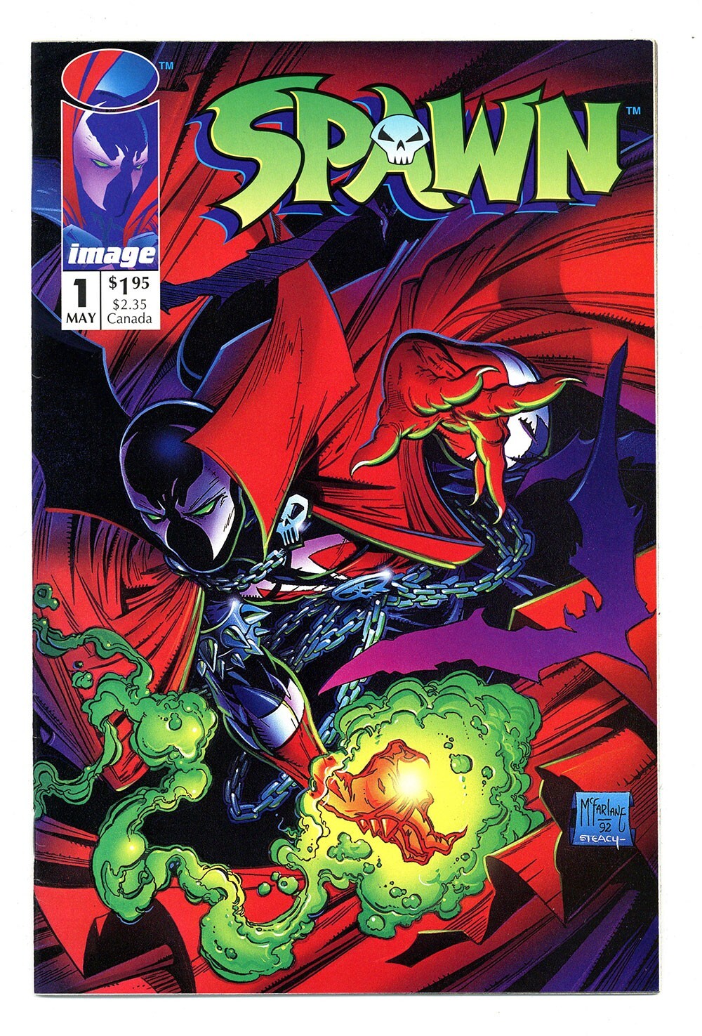 SPAWN #1 9.0 HIGH GRADE 1ST APPEARANCE TODD MCFARLANE ART W PAGES