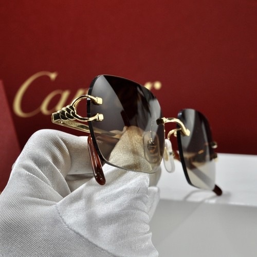 Cartier CC3121 LA DONA TRAPEZIUM Solid 18K Frameless Glasses