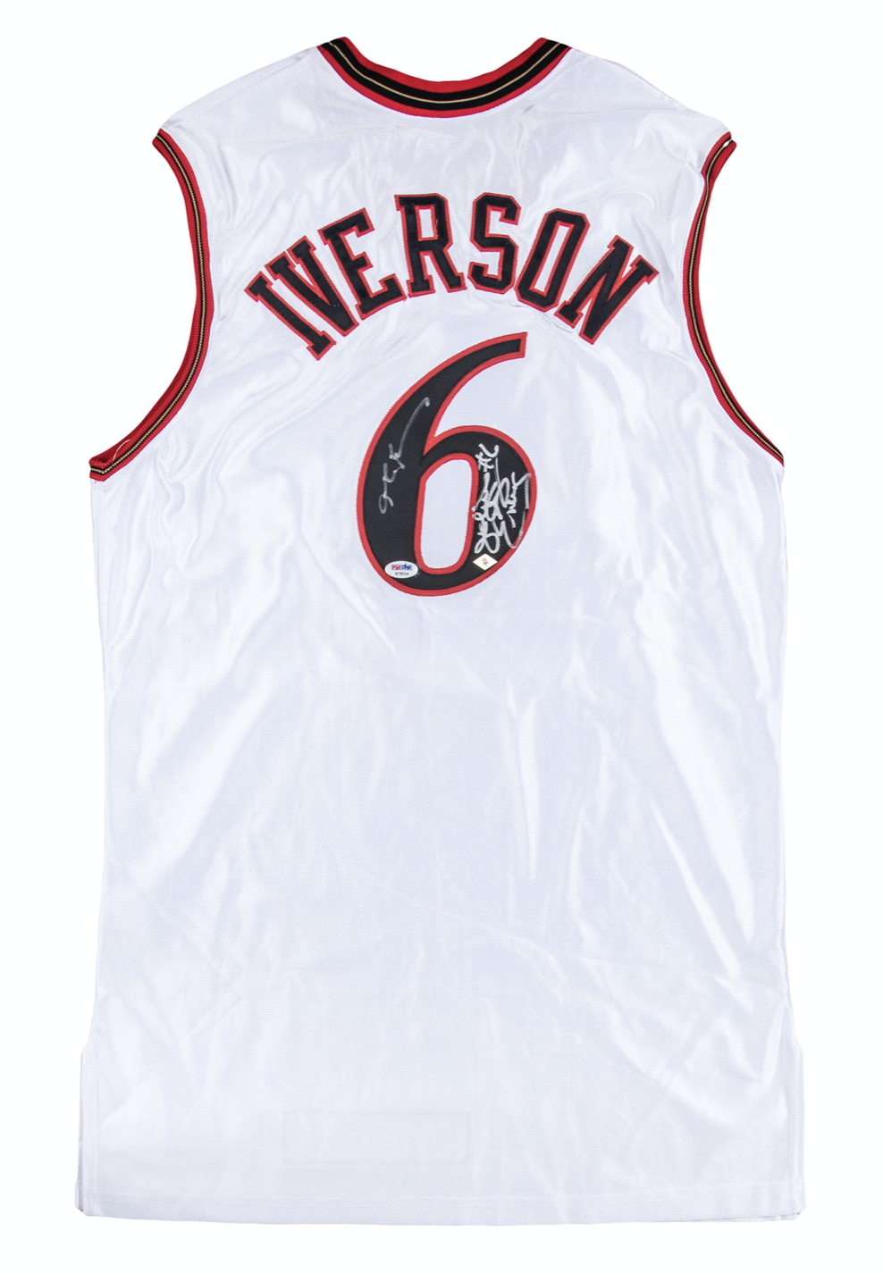 2002 Allen Iverson Game Used & Signed Julius Erving 