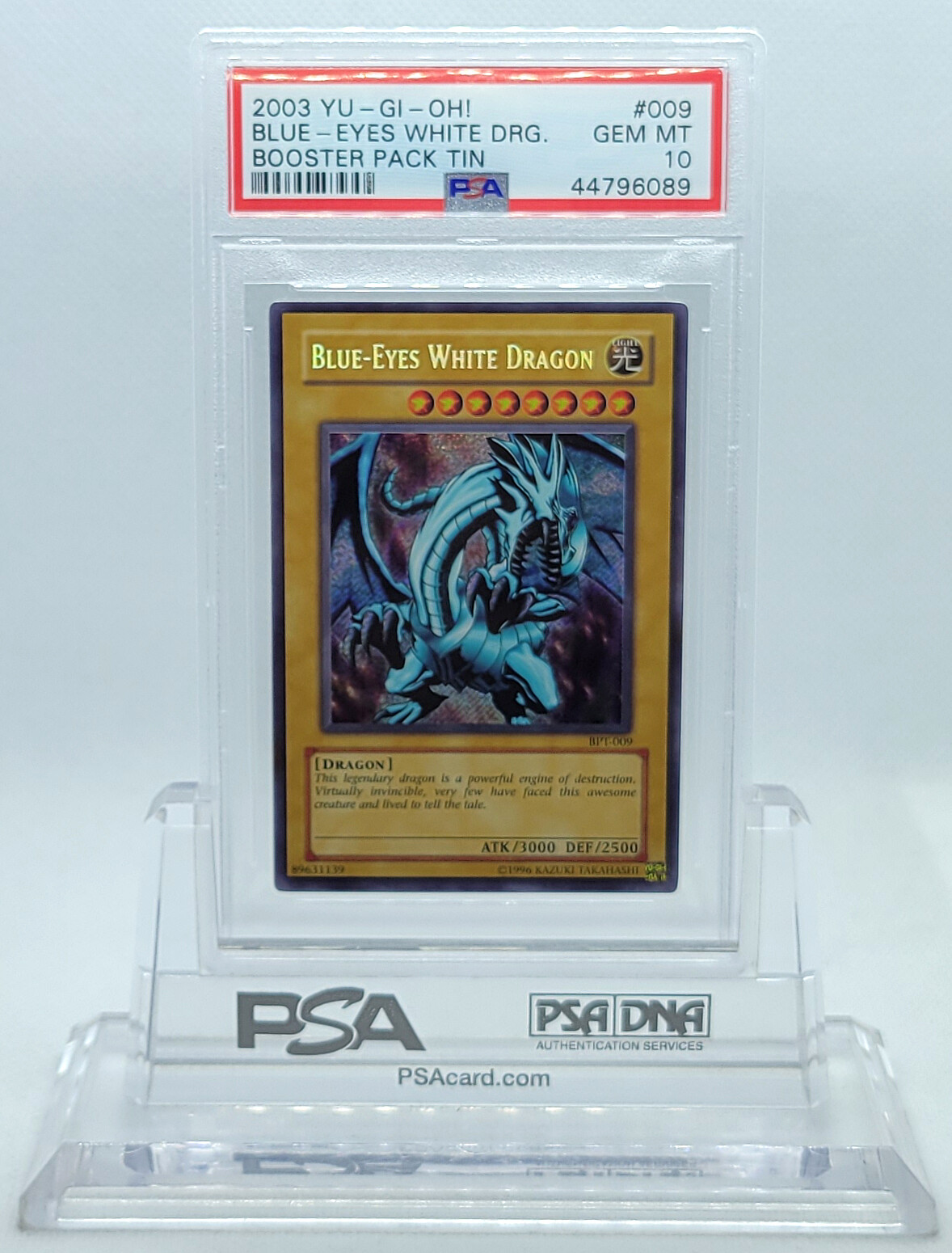 YUGIOH BPT-009 BLUE EYES WHITE DRAGON SECRET RARE HOLO PSA 10 GEM