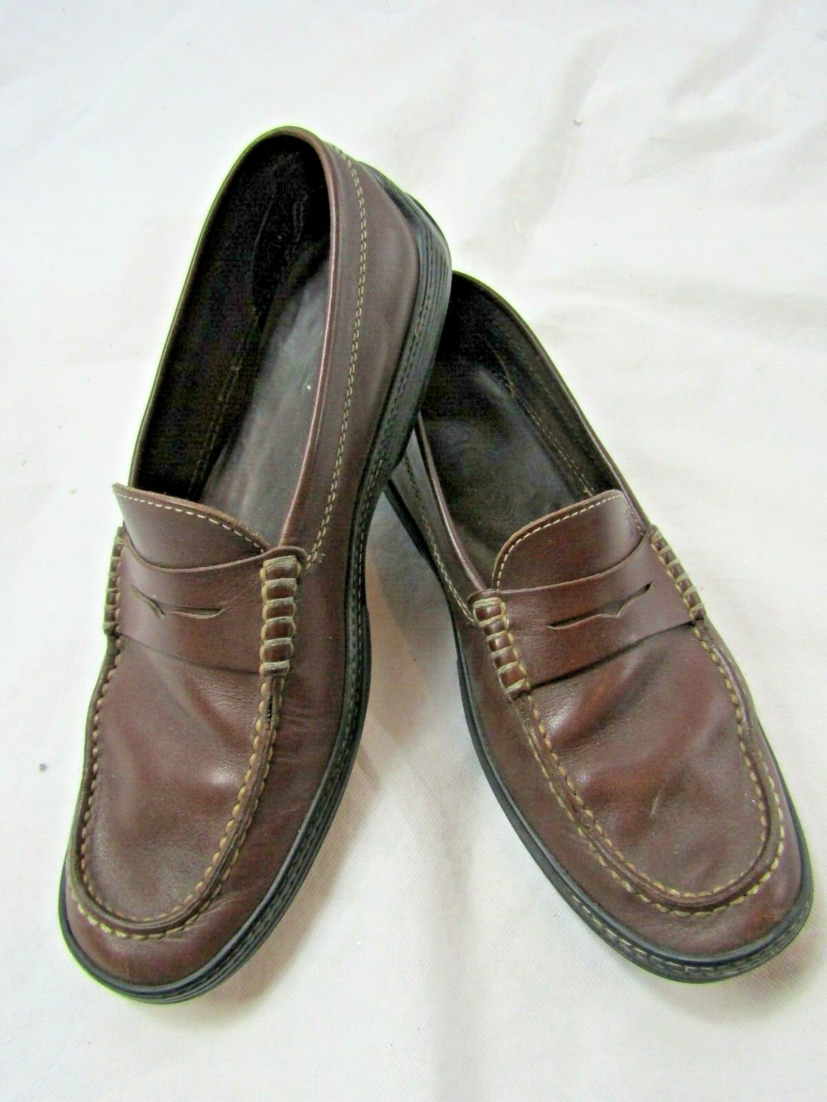 Tods Chocolate Brown Leather Penny Loafers Men's Shoes Windsor
